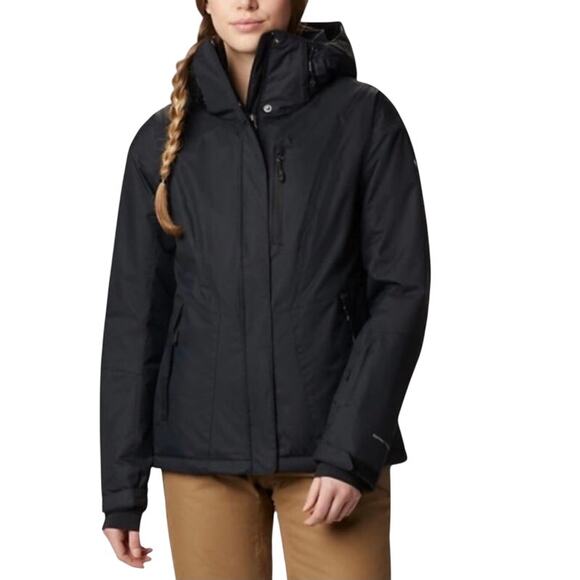 COLUMBIA Last Tracks Insulated Hooded Jacket Women S Black Omni-Heat Outdoor - Picture 1 of 16